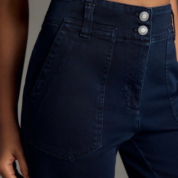 Anthropologie Maeve The Naomi Denim High-Rise Wide-Leg Jeans Fender 30 NWT - Picture 4 of 5